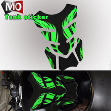 1set Motorcycle Fishbone Tankpad Protector Sticker 3D Rubber Sticker Gas Fuel Oil Tank Pad Protect For suzuki 2024 - buy cheap