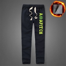 Winter Men joggers Thick Cotton Casual Fleece Male Pants Keep Warm 2024 - buy cheap