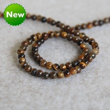 Cuentas de piedra de Ojos de tigre DIY, 4mm, Ojo de Tigre amarillo Natural, cuentas sueltas para collar, pulsera, diseño de joyería de 15 pulgadas 2024 - compra barato