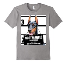 T-Shirts 2019 Brand Clothes Slim Fit Printing Most Wanted Doberman T-shirt - Dog Tee Shirts  T Shirts 2024 - buy cheap