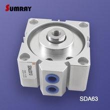 SUMRAY Pneumatic Cylinder SDA Type 63mm Bore 5/10/15/20/25/30/35/40/45/50-100mm Stroke Double Action Pneumatic Air Cylinder 2024 - buy cheap