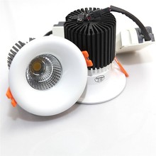 Luminária embutida de led de alto brilho, 12w, por dhl, grátis, diodo emissor de luz cob, lâmpadas embutidas, quente/branca fria embutida, para interior