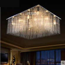 Creative rectangular crystal lamp LED living room lamp ceiling lamp bedroom lighting restaurant lighting modern minimalist led 2024 - buy cheap