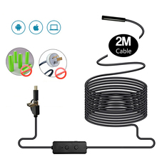 F160 2m hard cable 3in1 waterproofcamera endoscope android IOS wifi borescope inspection camera HD720P micro usb cable camera 2024 - buy cheap