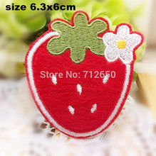 new arrival red color 10 pcs strawberry Embroidered patches iron on Motif Applique embroidery accessory 2024 - buy cheap