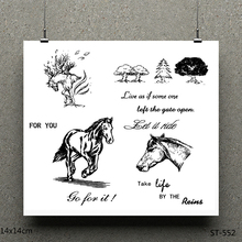 AZSG Galloping horse Clear Stamps/seal for DIY Scrapbooking/Card Making/Photo Album Decoration Supplies 2024 - buy cheap