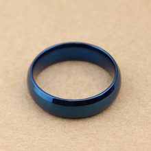 QianBei Trendy Couple Rings 316L Sainless Steel Blue Cut Ring Men Round Women Wedding Jewelry size 7-12 2024 - купить недорого