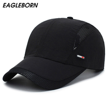 Fashion Summer Baseball Cap Men Bone Dad Hat Breathable Mens Snapback Sun Cap for Summer Outdoor Quick Drying Mesh Black Cap 2024 - buy cheap