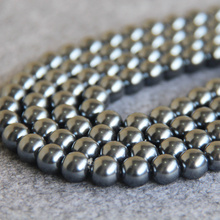 10mm Grey Shell glass beads DIY gift for women girl loose beads Jewelry making design 15inch 2pc/lot Wholesale 2024 - buy cheap