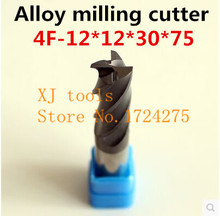 Free Delivery New 4F-12*12*30*75mm Micro Solid Carbide End Mill CNC Milling Cutter Tool Bits For Steel Milling 2024 - buy cheap