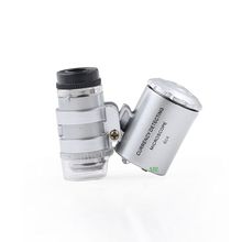Microscópio de bolso lente de aumento 60x, joias com luz uv hd, mais recente de 100%, vidro com led 2024 - compre barato