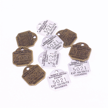 30pcs 20*21mm two color Metal Zinc Alloy square Cameo Alphabet Letter Pendant Charms Fit Jewelry Necklace Charms Making 4C735 2024 - buy cheap