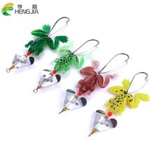 HENGJIA 1pc Fishing Spinner Bait with Soft Frog Lure 9cm 6.2g Selicone Bait All Water Lures Fishing for Bass Carp Fishing Tackle 2024 - buy cheap