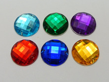 50 Mixed Color Acrylic Flatback Sewing Rhinestone Round Button 20mm Sew on beads 2024 - buy cheap