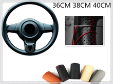 36 38 40 CM Car Steering Wheel Sleeve Needle Leather Universal Cover for KIA Avante Sonata Santafe i20 i30 8 Any Cars 2024 - buy cheap