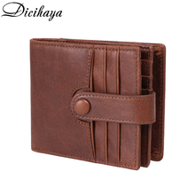 DICIHAYA Cow Leather Men Wallets with Coin Pocket Vintage Male Small Purse Function Genuine Leather Men Wallet Card Holders 2024 - buy cheap