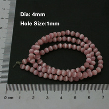 Contas de pedra espaçadoras para jóias, aproximadamente 19spcs/lote grau rosa 4mm olhos redondos soltos 2024 - compre barato