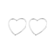Женские серьги-кольца с сердечками CKK, из стерлингового серебра 925 пробы 2024 - купить недорого
