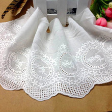 5Yard/lot High quality 13cm cotton cloth laciness fabric DIY manual embroidery clothes accessories white lace trim 2024 - buy cheap