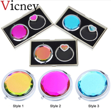 Vicney 2019 New original Makeup Mirror with bracelet Hanger sets Fashion Cosmetic Mini Mirrors set Folding Pocket Beauty Tool 2024 - buy cheap