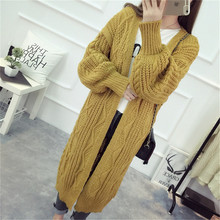Women Long Cardigans and Poncho Latern Sleeve Open Stitch Knit Sweater Cardigans V neck One size Cardigan Jacket D478 2024 - buy cheap
