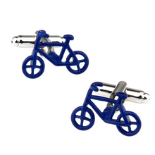 C-man-gemelos de bicicleta de Camisa de lujo azul para hombre, con botones, joyería de alta calidad 2024 - compra barato