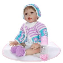 Boneca reborn para bebês, boneca realista de silicone com corpo macio, para meninas 2024 - compre barato