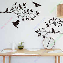 Novo voar aves ramo adesivos de parede casa sala estar diy removível frete grátis 2024 - compre barato