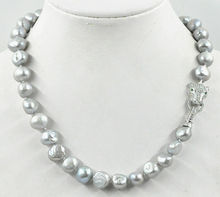 Collar de perlas barrocas de agua dulce, color gris, Natural, 10-11mm, 18" 2024 - compra barato