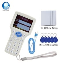 10 Frequency NFC Copier Reader Writer RFID Door Phone Key Duplicator EM ID Card 125 KHz 13.56MHz for Access Control System 2024 - buy cheap