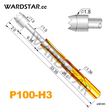 100pcs P100-H3 Dia 1.8mm Spring Test Probes Pogo Pin Length 33.35mm (Stroke Spring Froce:180g) Wholesale 2024 - buy cheap