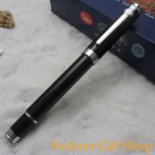 Duke D98 Carbon Fiber Black Fountain Pen Medium Nib Silver Clip metal ink pen 3Color Optional 2024 - buy cheap