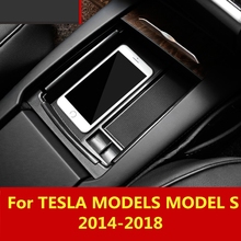 For TESLA MODELX MODEL S 2014-18 Car Central Armrest Storage Box Console Arm Rest Tray Holder Case Palle decoration Accessories 2024 - buy cheap