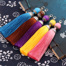 3 Pieces/Lot Silk Tassel fringe 11 cm sewing bang tassel trim key tassels for DIY embellish curtain accessories parts 20 colors 2024 - buy cheap