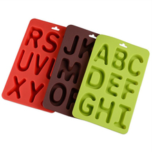 Molde de silicone de letras do alfabeto, para chocolate, decoração de bolo, geladeira e fondant, 1 peça 2024 - compre barato
