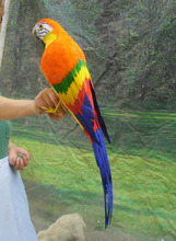 Simulação de papagaio a2810, modelo de papagaio colorido de penas, pássaro grande 65cm, artesanato, adereço, decoração de jardim para casa 2024 - compre barato
