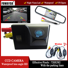 FUWAYDA-Monitor de retrovisor LCD para coche, cámara de visión nocturna, vista trasera de coche, CCD, 4,3 pulgadas, para TOYOTA LAND CRUISER PRADO 2700 4000 2024 - compra barato