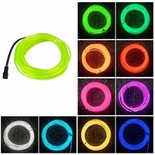 Foxanon 5M Waterproof LED Strip Light Neon Lights Glow EL Wire Rope Tube Cable+3V Battery Controller For Party Dance Car Decor 2024 - buy cheap