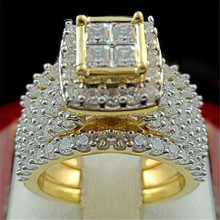 Vintage Hiphop ring sets 925 Sterling silver Crystal cz Party Wedding Band Rings for women men Finger Jewelry 2024 - buy cheap