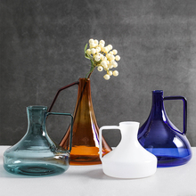 Vaso de vidro moderno tipo vaso de vidro terrário artesanato vasos de flores nordic decoração casa jarrones decorativo moderno pequeno vaso 2024 - compre barato