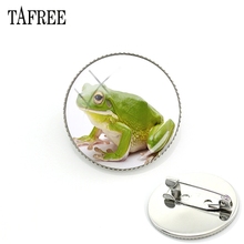 TAFREE Smile Animal  Glass Cabochon Lapel Pin Badge Enamel Lapel Pin Cute Female Brooch Fashion Jewelery For Women QF900 2024 - buy cheap