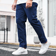 2019 New Large size Men's Solid color Casual Straight pants Men's Four seasons Black Casual pants More Size XL-5XL 6XL 2024 - buy cheap