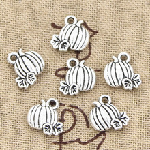 20pcs Charms Pumpkin Fall Thanksgiving 10x10mm Antique Making Pendant fit,Vintage Tibetan Silver color,DIY Handmade Jewelry 2024 - buy cheap