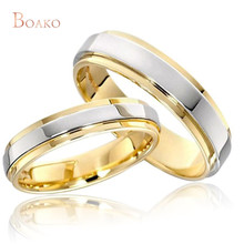 316l titânio aço casal anel ouro-cor para mulher homem amante anel de aço inoxidável casamento noivado bandas jóias d4 2024 - compre barato