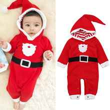 Children's Wear Baby Boy Girl Infant Long Sleeve Christmas 100% Soft Cotton Fleece Romper Jumpsuit Playsuit Clothes 0-24M DS19 2024 - buy cheap