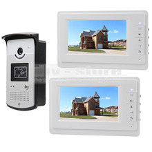 DIYSECUR 4-Wire Video Door Phone Kit Outdoor 1 X Camera With RFID 2 X 7 inch LCD Color Monitor 2024 - buy cheap