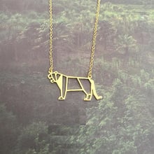 New Trendy Gold Silver Personalized Tiger Origami Necklace Animal Pendant Hunger Games Necklace Women Best Friend 2024 - buy cheap