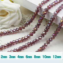 5040 AAA Top Quality Purple AB Color Loose Crystal Glass Rondelle beads.2mm 3mm 4mm,6mm,8mm 10mm,12mm Free Shipping! 2024 - buy cheap
