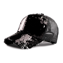 Idopy Summer Fashion Sequins Ponytail Baseball Cap Women Baseball Adjustable Hat Snapback Summer Casual Girls Mesh Sport Hats 2024 - buy cheap