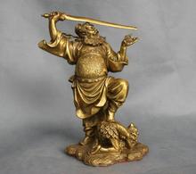 10'' China Mythology The Exorcist Zhong Kui Slaughter Devil Bronze Statue 2024 - buy cheap